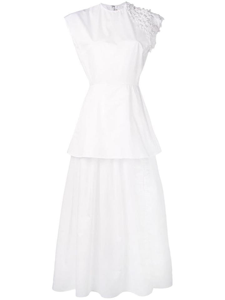 Christopher Kane Pearl Cotton Poplin Dress - White