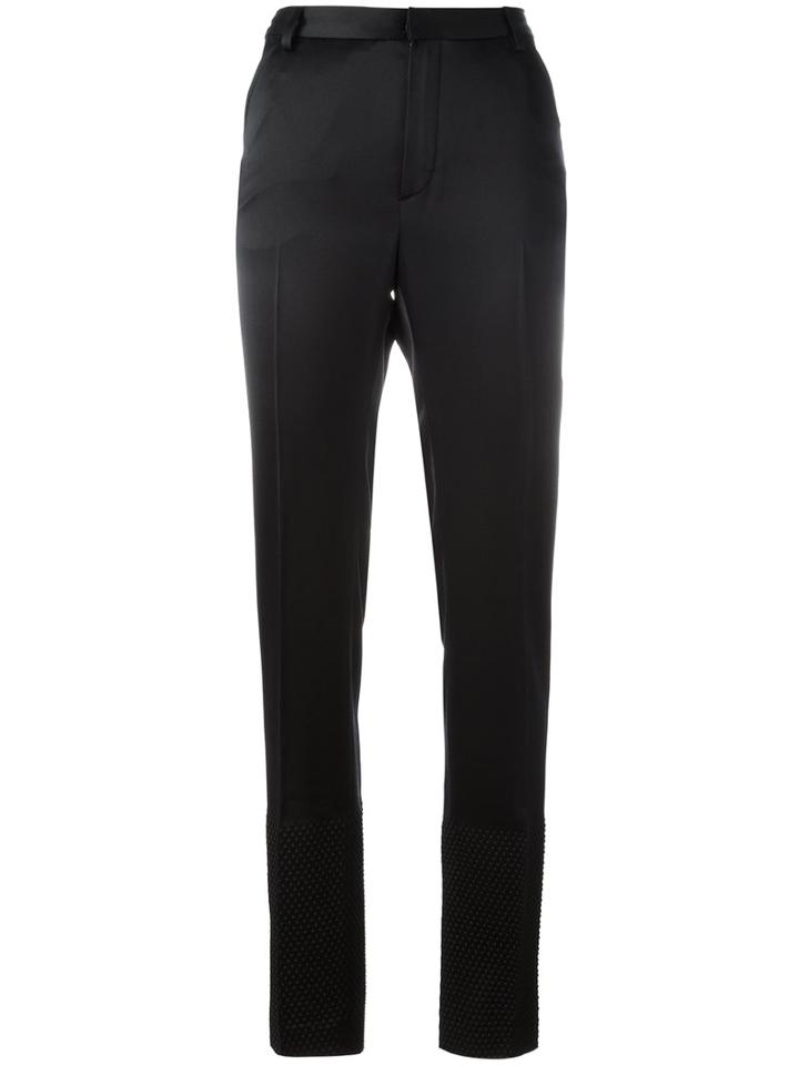 Area Tailored Trousers, Women's, Size: Xxs, Black, Silk