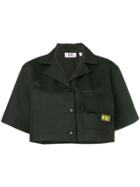 Gcds Cropped Box Fit Shirt - Black