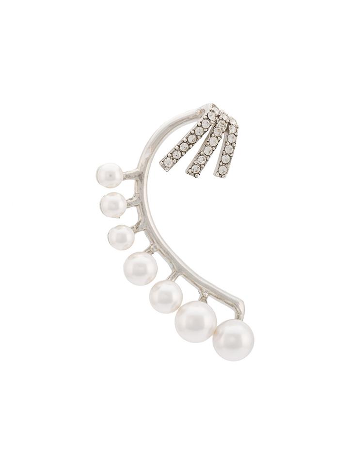 Oscar De La Renta Floating Pearl Cuff - Grey