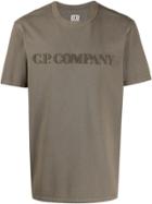 Cp Company Logo Embroidered T-shirt - Green