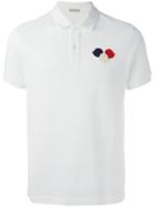 Moncler Logo Plaque Polo Shirt, Men's, Size: Xxl, White, Cotton