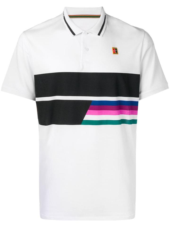Nike Striped Polo Shirt - White