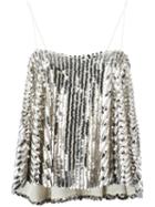 Jovanna - Shimmy Sequins Top - Women - Acrylic/polyester - 6, Women's, Grey, Acrylic/polyester