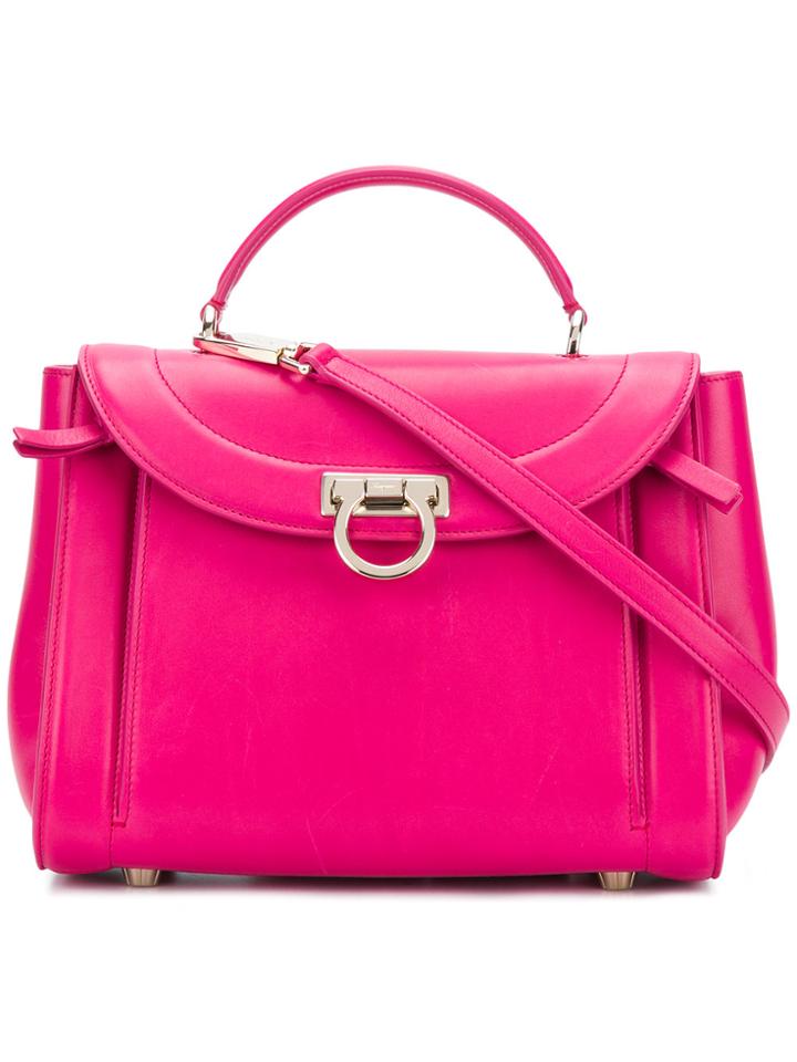 Salvatore Ferragamo Sofia Small Tote - Pink & Purple