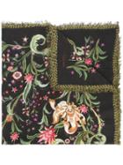 Roberto Cavalli Floral Print Scarf, Women's, Black, Modal