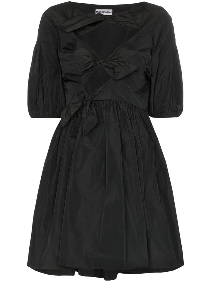 Molly Goddard Natasha Bow-detail Mini Dress - Black