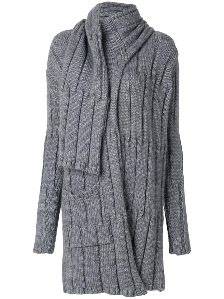 Lost & Found Rooms Scarf Cardigan - Grey