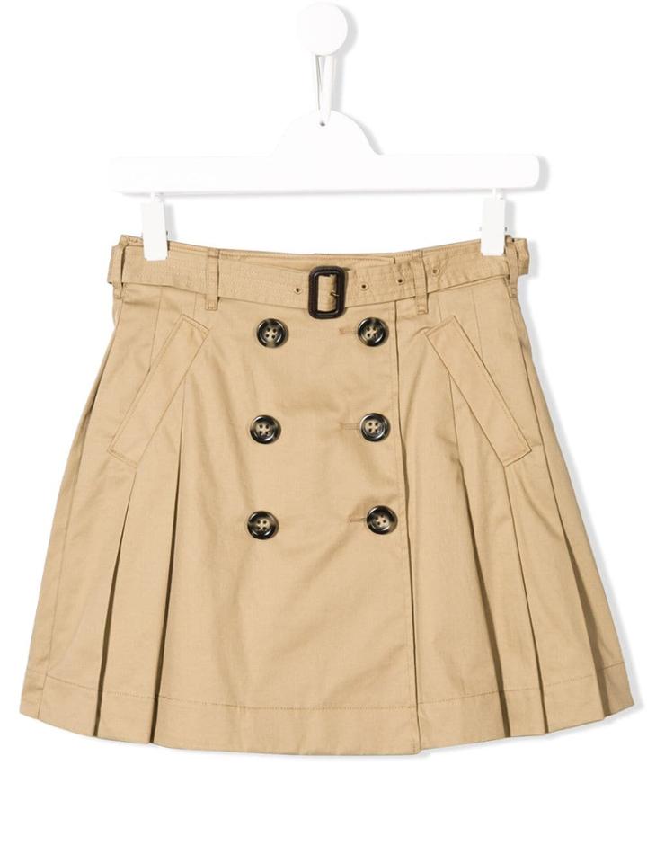 Burberry Kids Terah Pleated Skirt - Neutrals