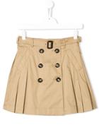 Burberry Kids Terah Pleated Skirt - Neutrals