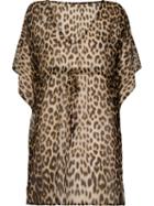 Sub Animal Print Kaftan, Women's, Nude/neutrals, Polyester
