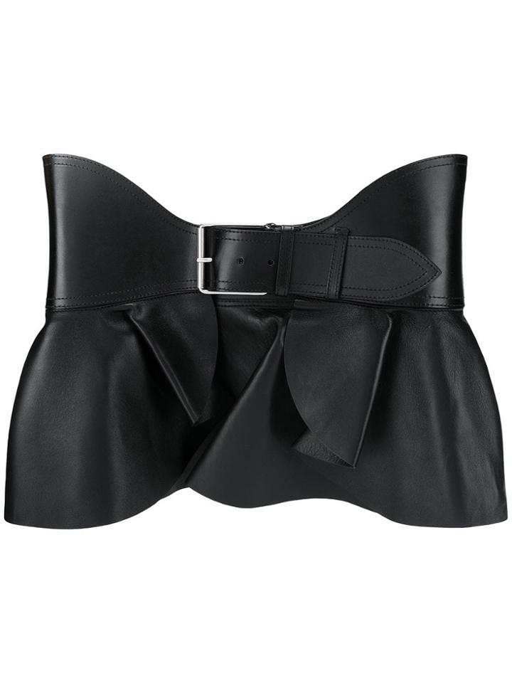 Alexander Mcqueen Skirted Waist Belt - Black