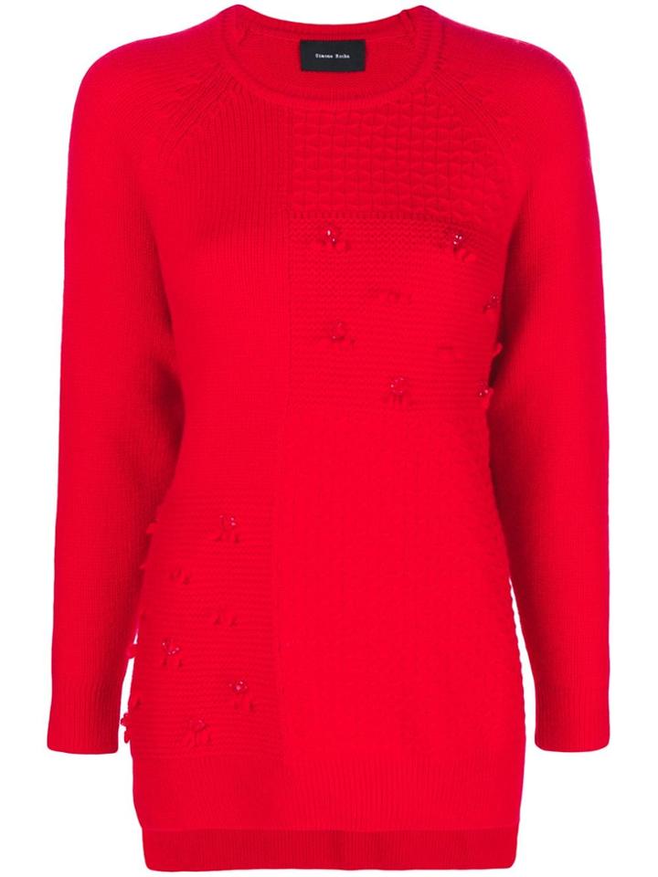 Simone Rocha Patchwork Jumper - Red