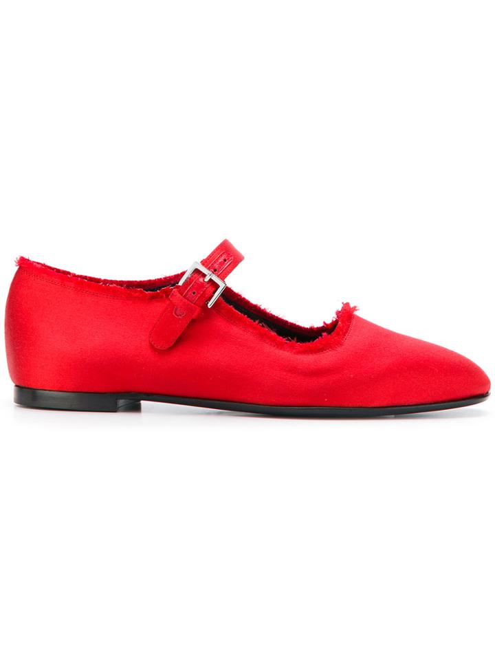 The Row Ava Ballerina Shoes - Red