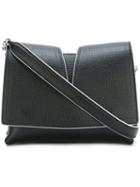 Jil Sander Laser Cut Detail Shoulder Bag, Women's, Black