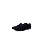 Giorgio Armani Velvet Logo Loafers - Unavailable