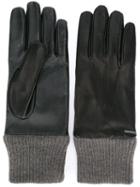 Diesel 'girib-male' Gloves, Size: Small, Black, Lamb Skin/acrylic/wool