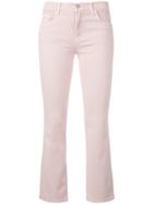 J Brand Flared Cropped Jeans - Pink & Purple