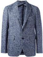 Tagliatore Two Button Blazer, Men's, Size: 50, Blue, Virgin Wool/polyamide/polyester/cupro