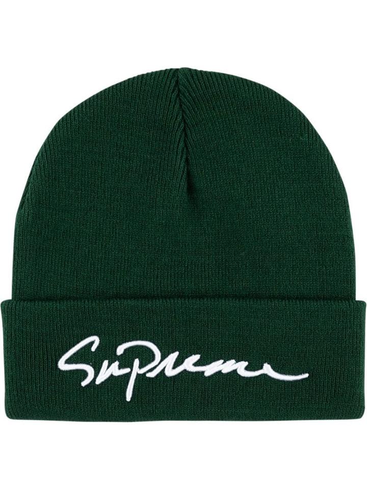 Supreme Classic Script Beanie - Green