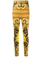 Versace High Waist Baroque Trousers - Yellow