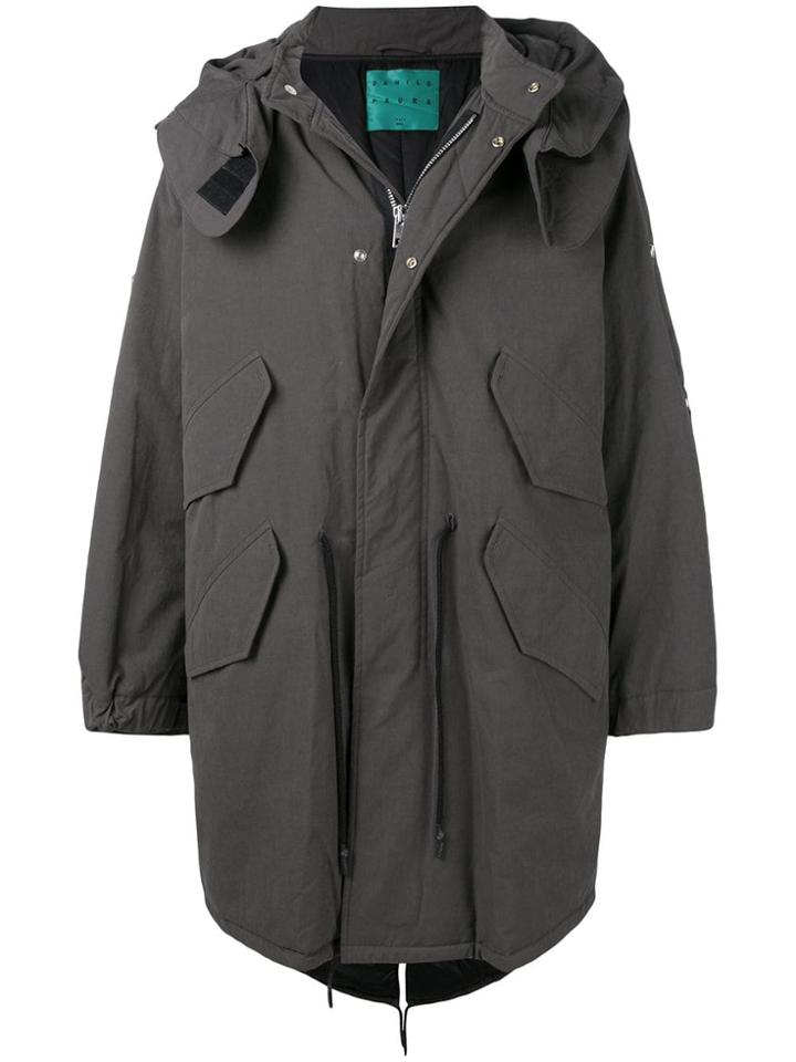 Paura Oversized Hooded Coat - Grey