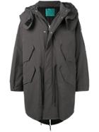 Paura Oversized Hooded Coat - Grey