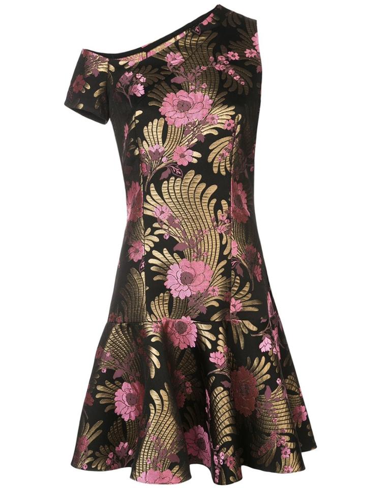 Josie Natori Jacquard Mini Dress - Black