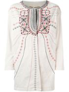 Bazar Deluxe Embroidered Jacket, Women's, Size: 46, Nude/neutrals, Cotton/spandex/elastane