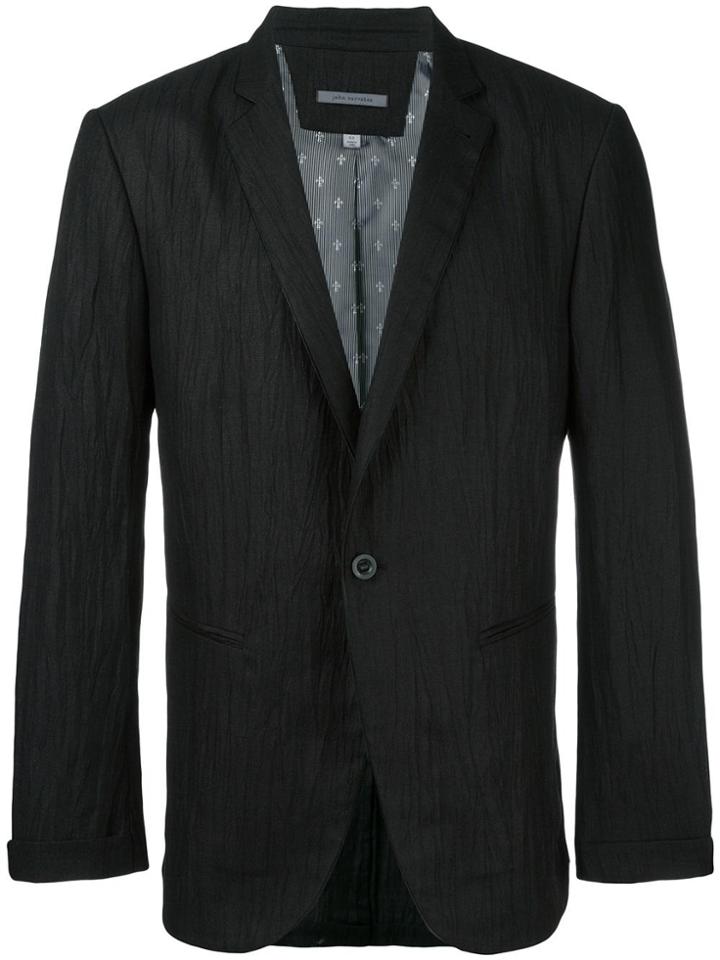 John Varvatos Crinkled Jacket - Black