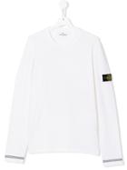 Stone Island Junior Logo Patch Sweatshirt - White