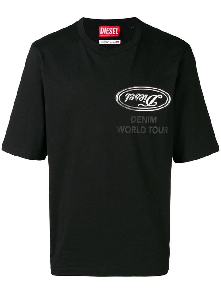 Diesel Red Tag Loose Fitted T-shirt - Black