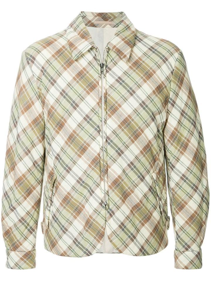 Comme Des Garçons Pre-owned Padded Plaid Jacket - Neutrals