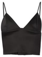 T By Alexander Wang Stretch Satin Cropped Top