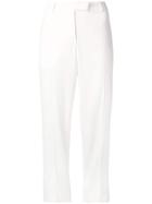 Ermanno Scervino Cropped Straight Trousers - White