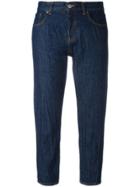 Mm6 Maison Margiela Cropped Tapered Jeans - Blue