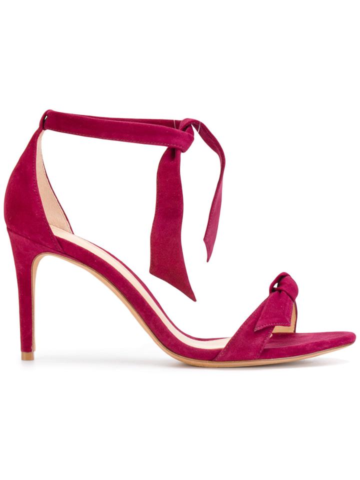 Alexandre Birman Tie Front Heeled Sandals - Pink & Purple