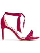 Alexandre Birman Tie Front Heeled Sandals - Pink & Purple