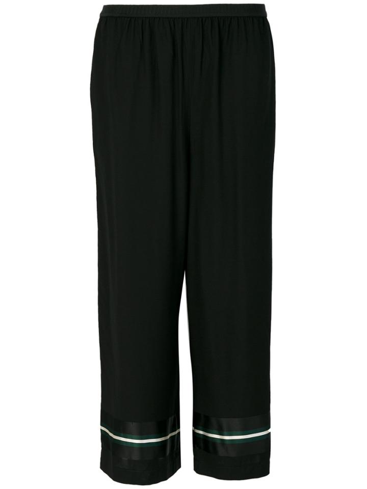 I'm Isola Marras Wide-legged Cropped Pyjama Trousers - Black