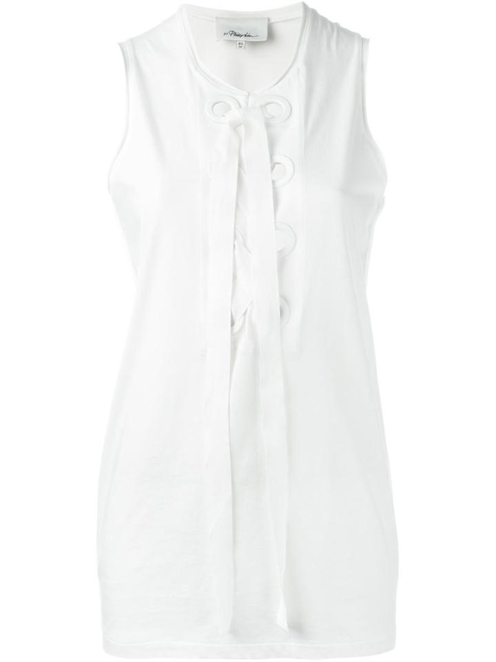 3.1 Phillip Lim Lace-up Tank Top, Women's, Size: Xs, White, Cotton