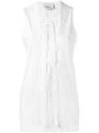3.1 Phillip Lim Lace-up Tank Top, Women's, Size: Xs, White, Cotton