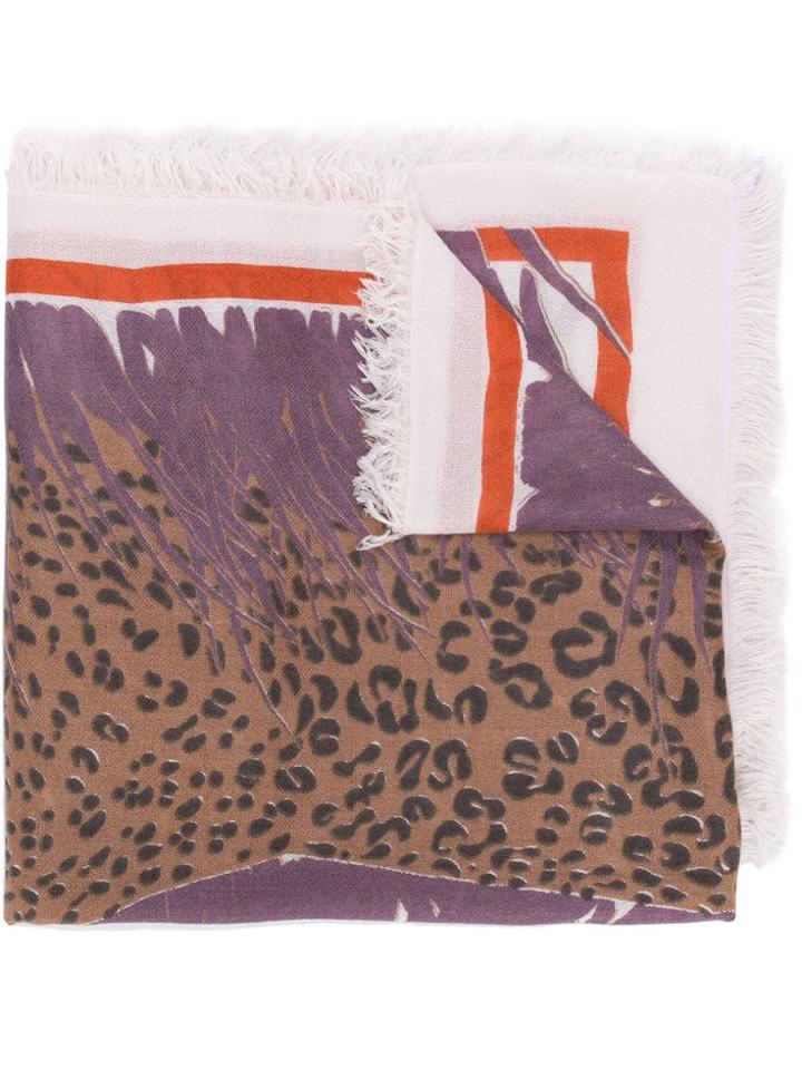 Hemisphere Pungle Printed Scarf - Pink & Purple