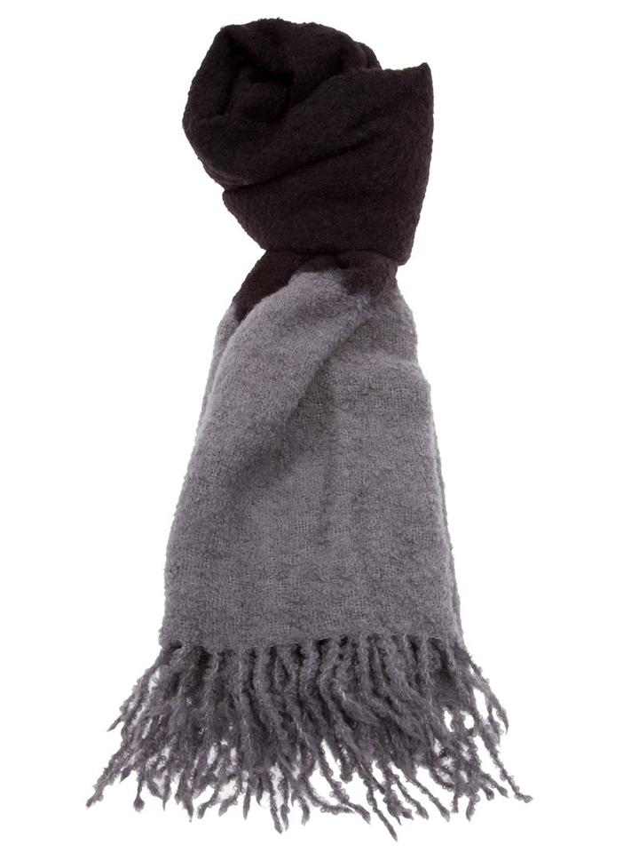 Suzusan Fringed Scarf, Adult Unisex, Black, Polyamide/alpaca