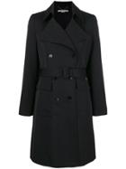 Stella Mccartney Double Breasted Trench Coat - Black