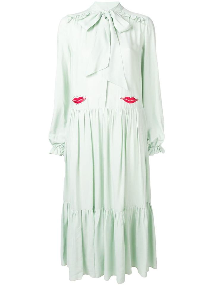 Vivetta Pussy Bow Dress - Green