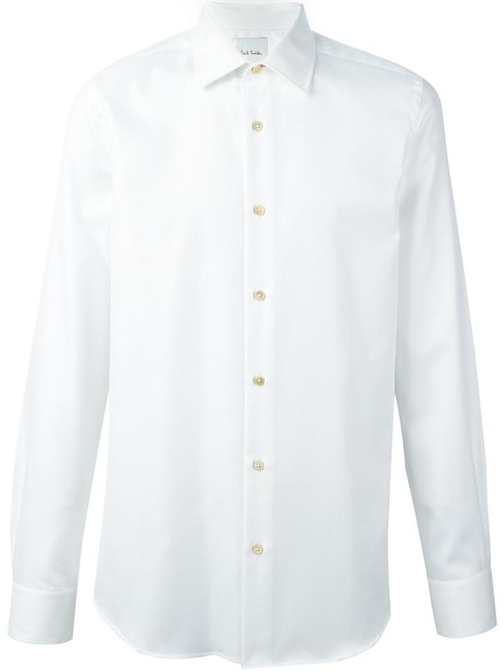 Paul Smith Classic Shirt, Men's, Size: 16, White, Cotton