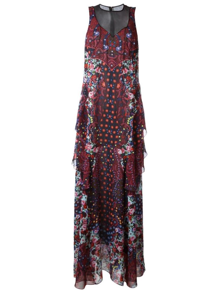 Mary Katrantzou 'cosmo Rose' Print Chiffon Dress