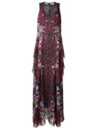 Mary Katrantzou 'cosmo Rose' Print Chiffon Dress