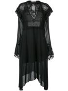 Philosophy Di Lorenzo Serafini Crochet Detail Sheer Dress - 555 Black