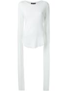 Max Tan Long Sleeve T-shirt, Women's, Size: 38, White, Cotton/spandex/elastane/rayon
